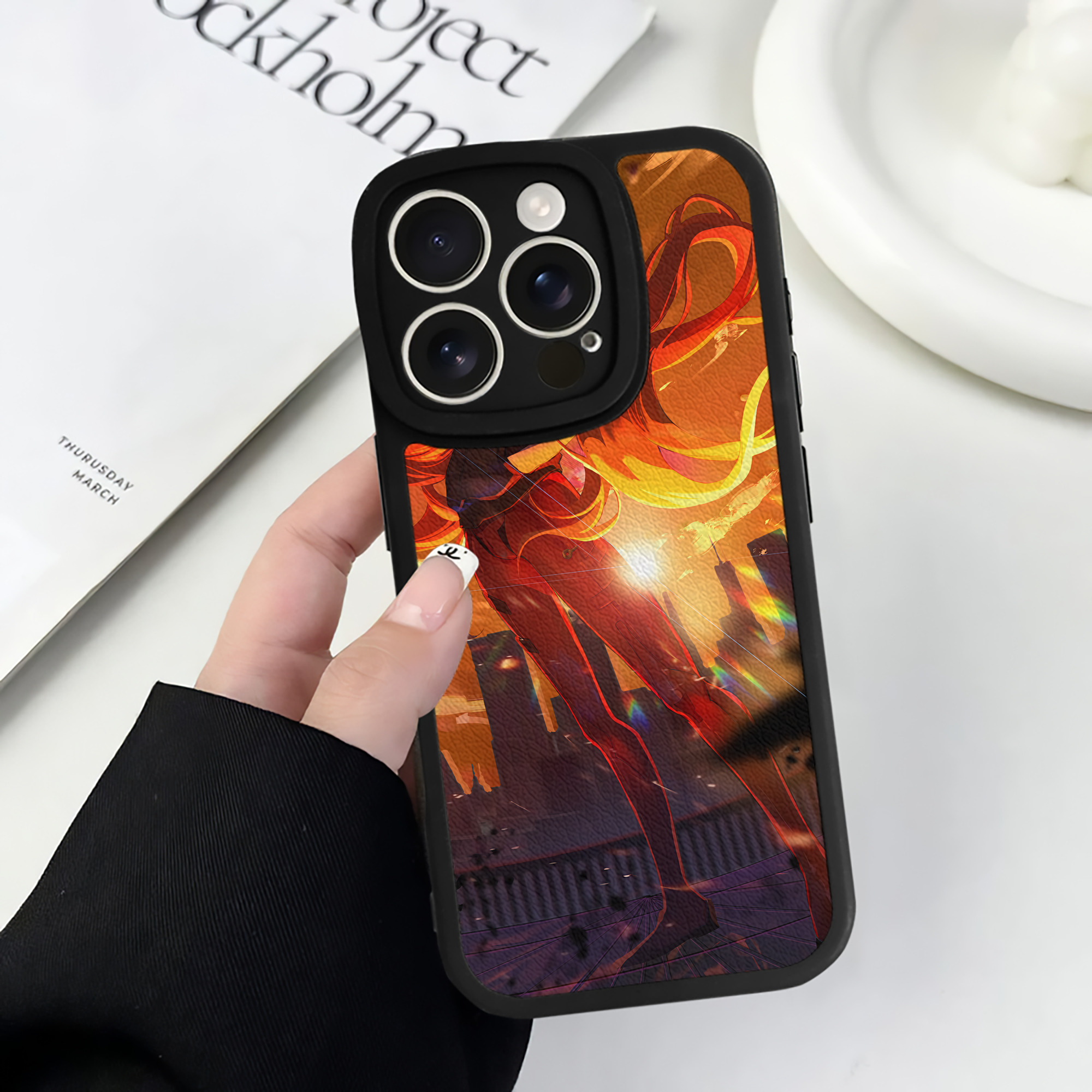（画像用） EVA 新世紀エヴァンゲリオン 【iPhone 16シリーズ対応】シリコンスマホケース（レザー調） 材質：シリコン